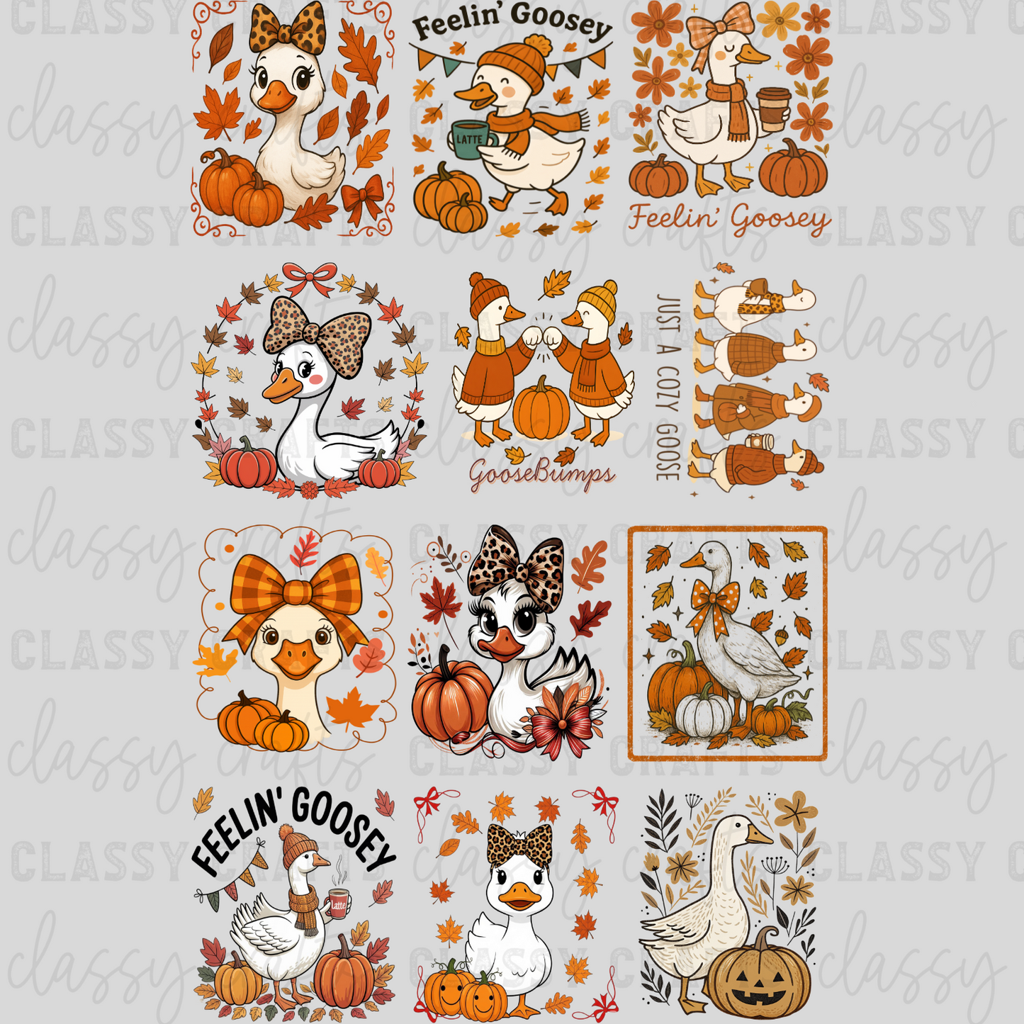 Fall Goose - 30x48 - PREMADE GANG SHEET