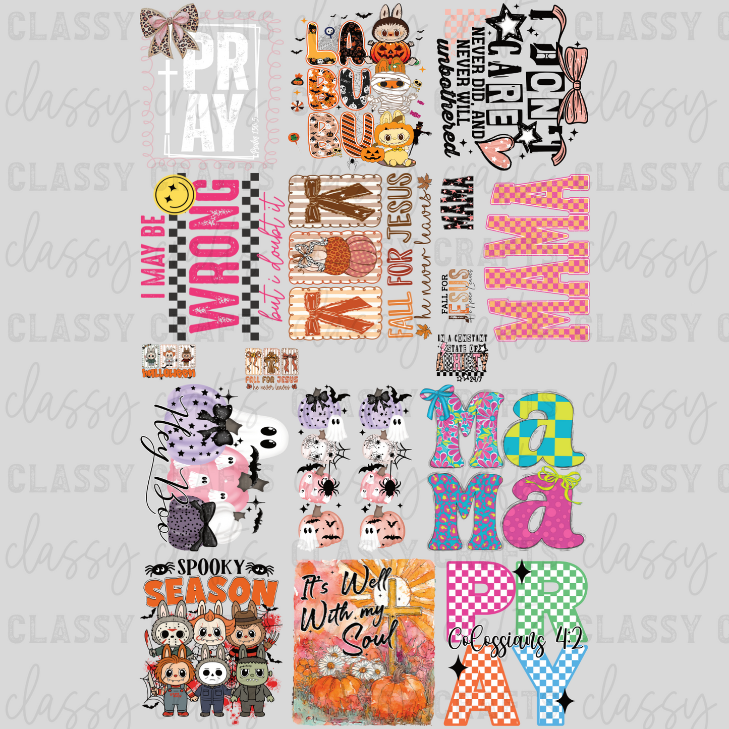 Hey Boo MISC - 30x48 - PREMADE GANG SHEET