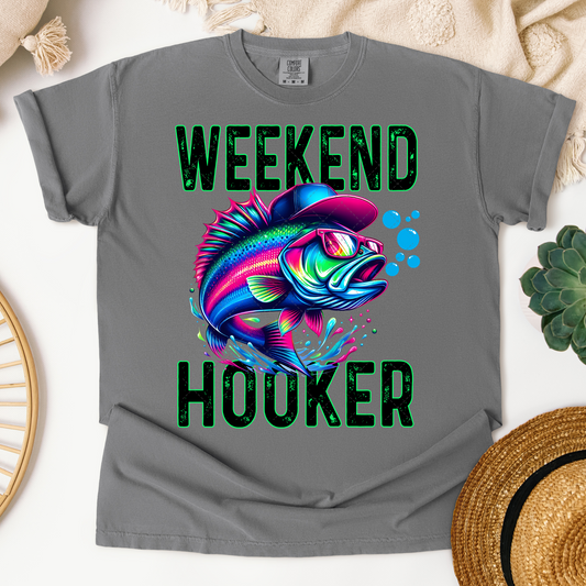 Weekend Hooker Pink & Blue Transfer