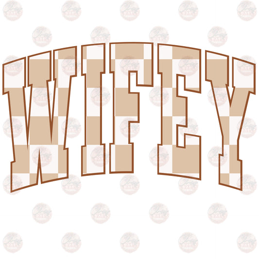 Wife Checkered - Sublimation Transfers