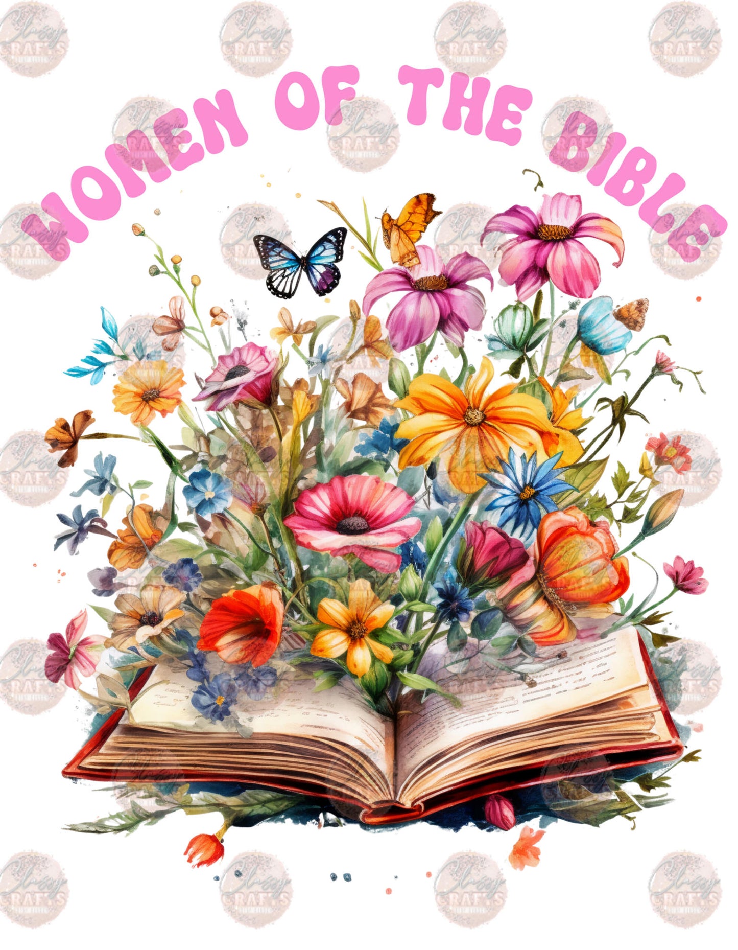 Women Of The Bible Floral Transfer