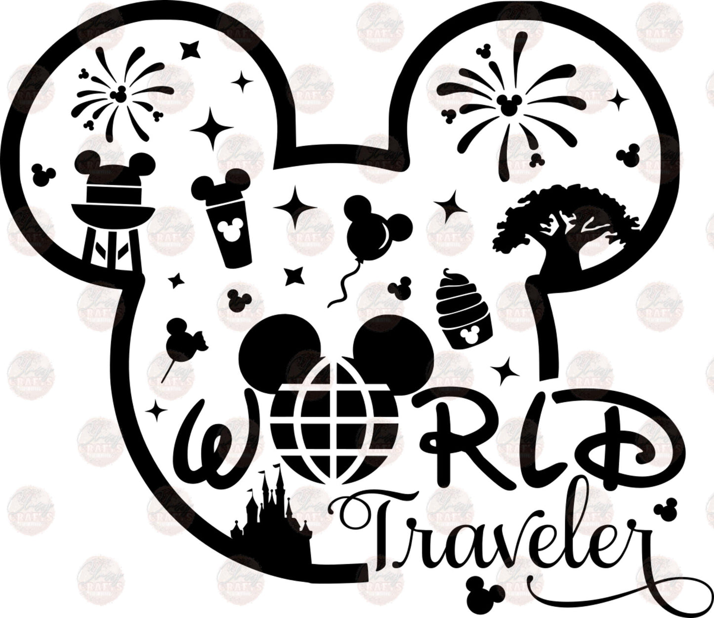 World Traveler Black Plain Transfer