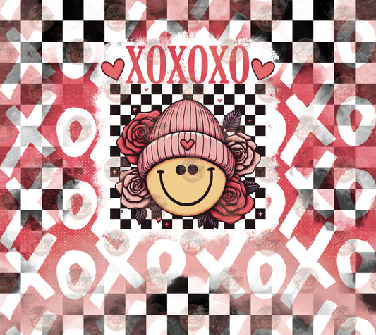 XOXOXO Smiley Tumbler Wrap - Sublimation Transfer