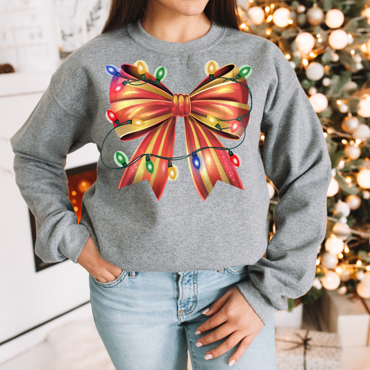Yellow Christmas Bow Transfer