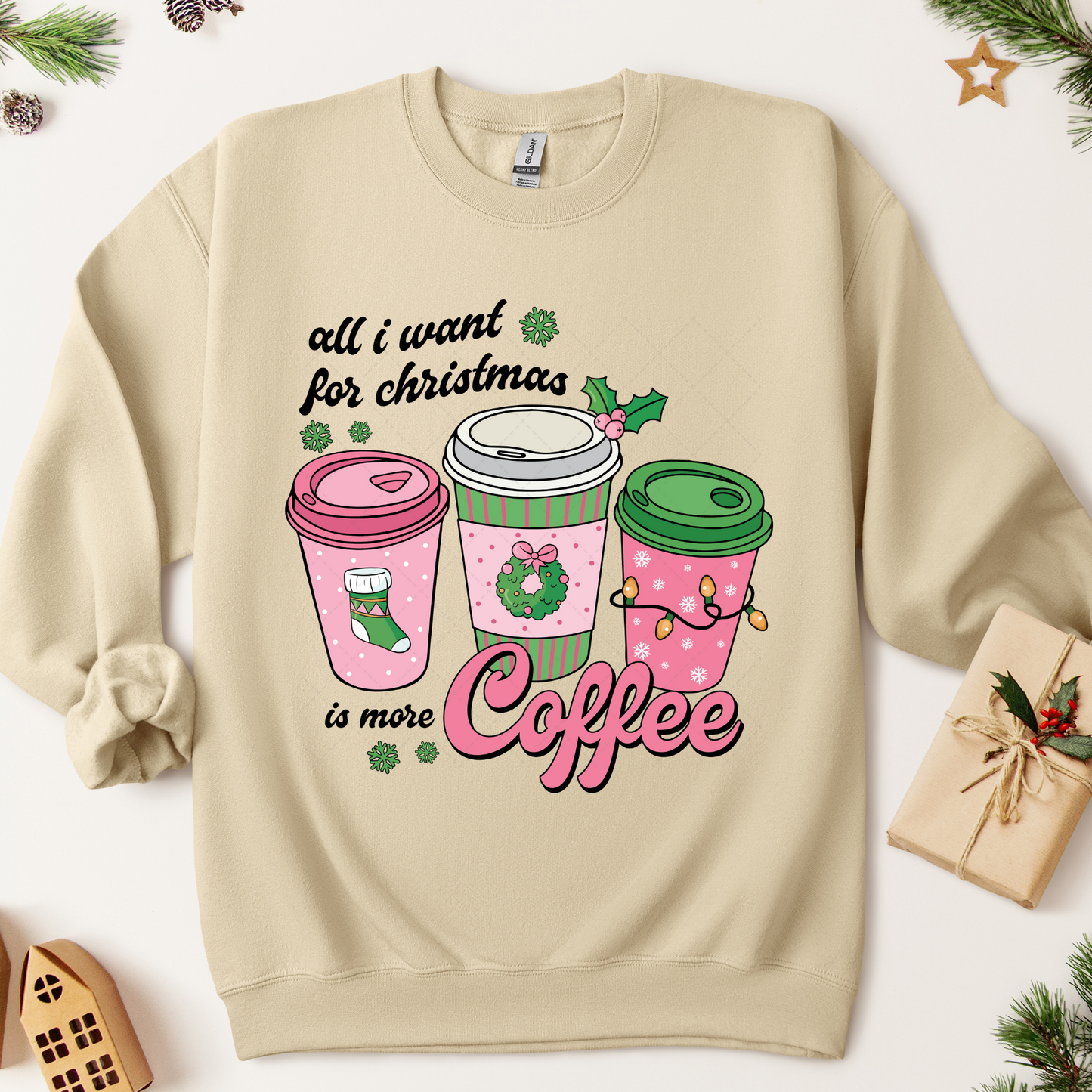 All I Want For Christmas Is More Coffee Transfer