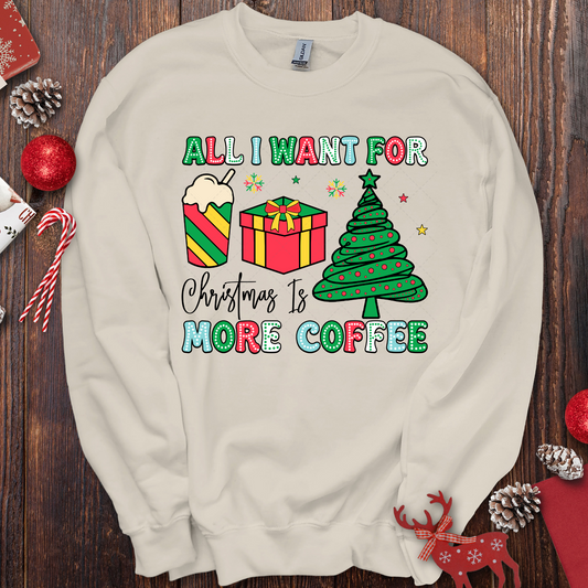 All I Want For Christmas Is More Coffee Transfer