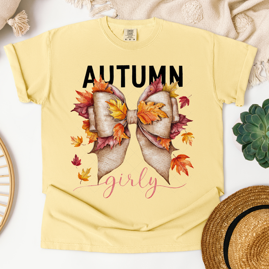 Autumn Girly With Leaves Transfer