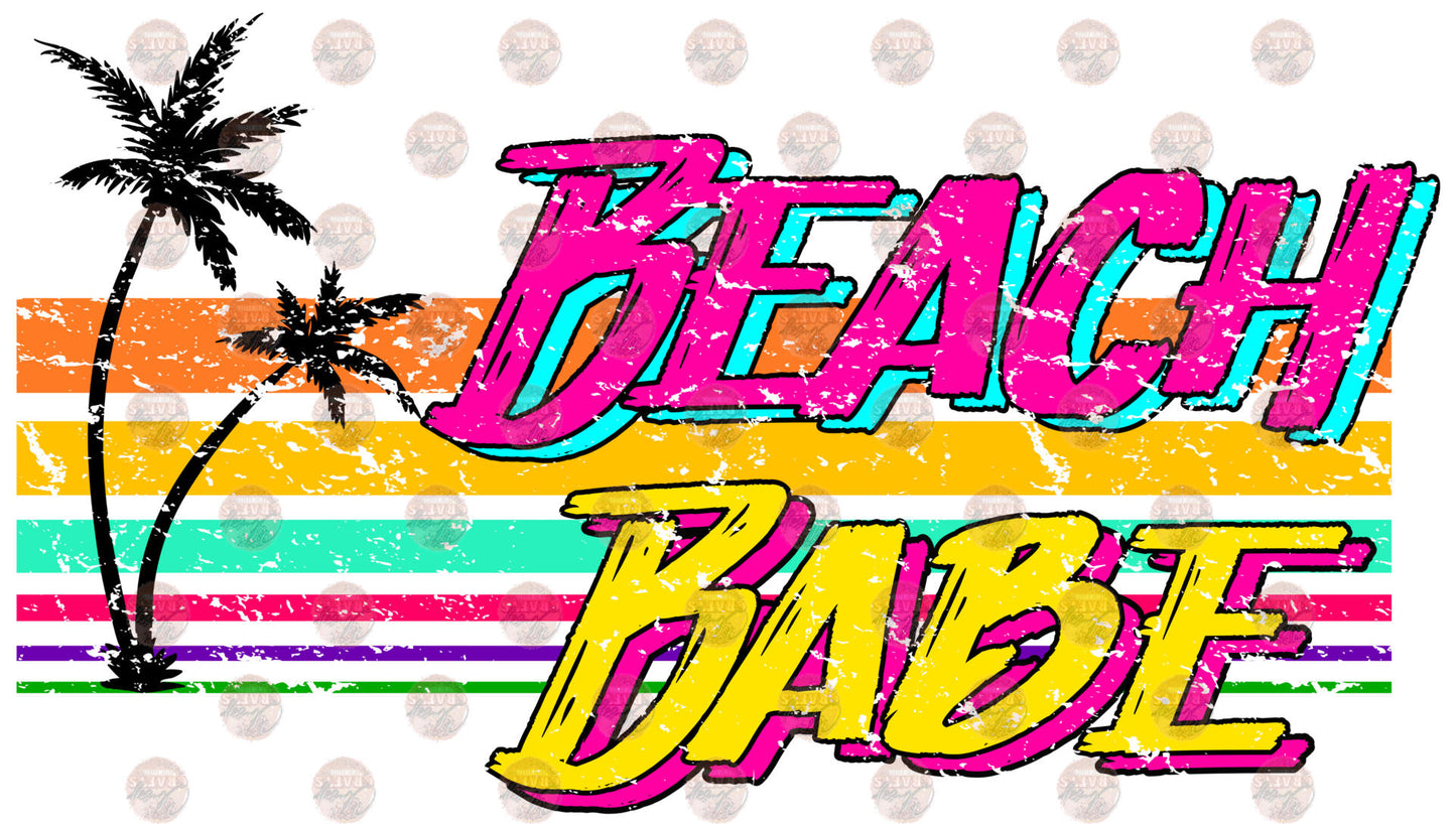 Beach Babe Neon Transfer