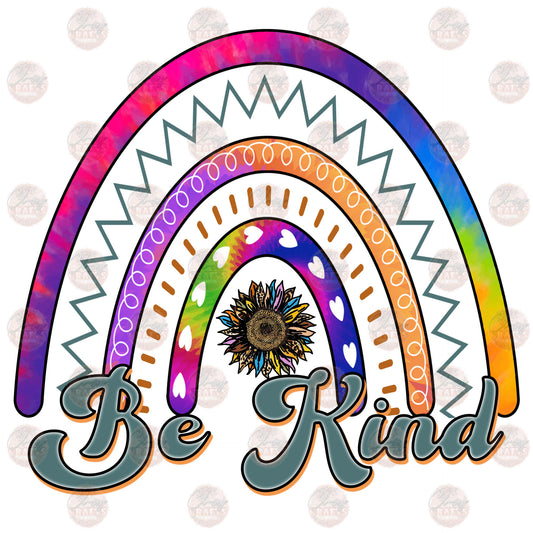 Be Kind Tie Dye Rainbow - Sublimation Transfer