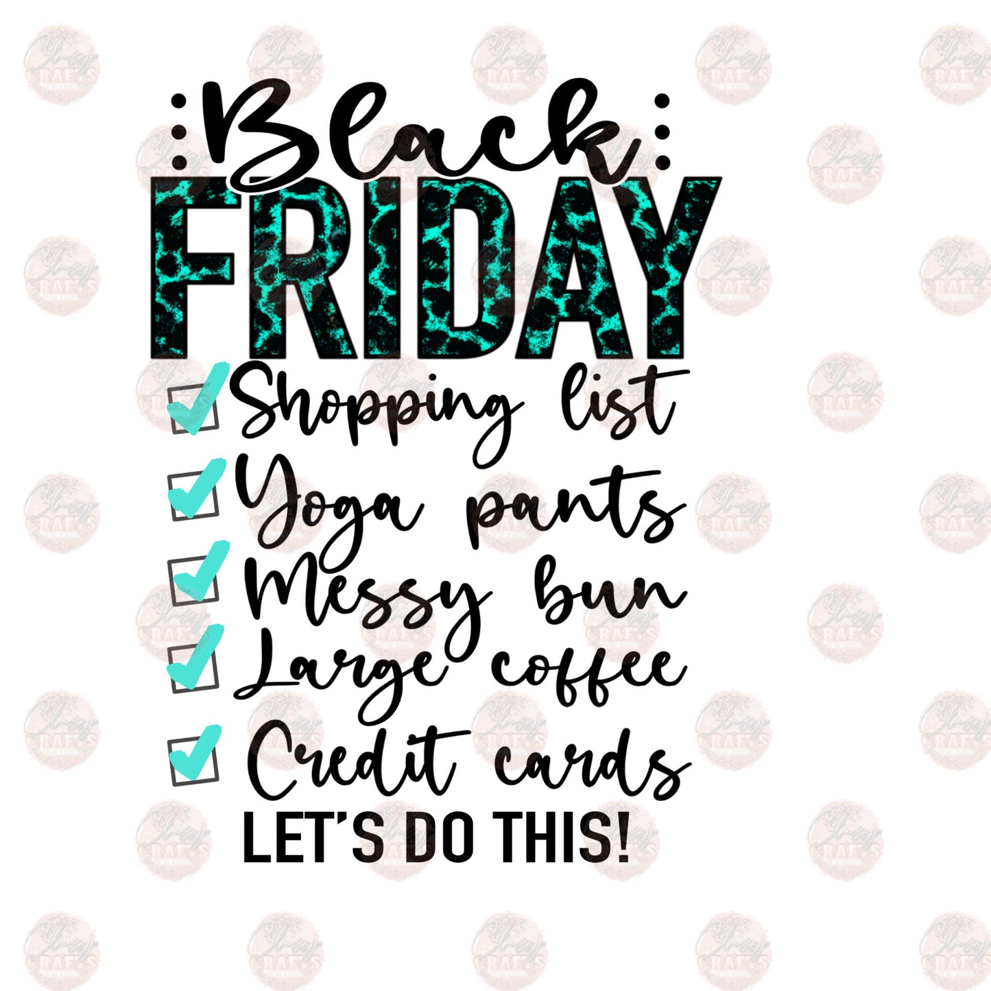 Black Friday List - Sublimation Transfer