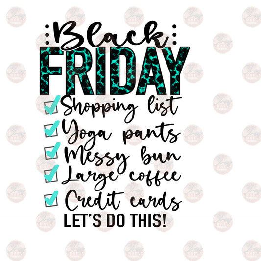 Black Friday List - Sublimation Transfer