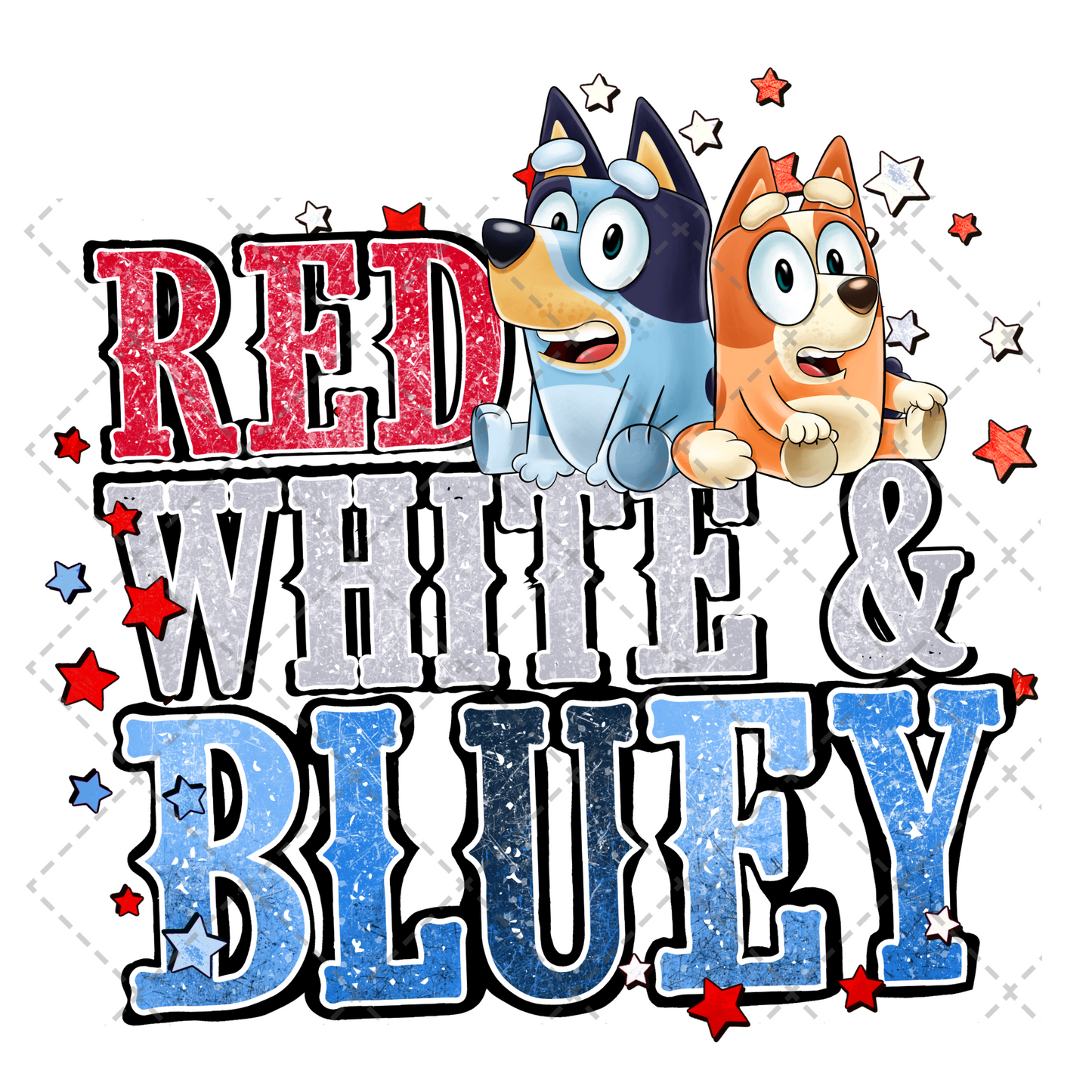 Red White and Bluey Transfer