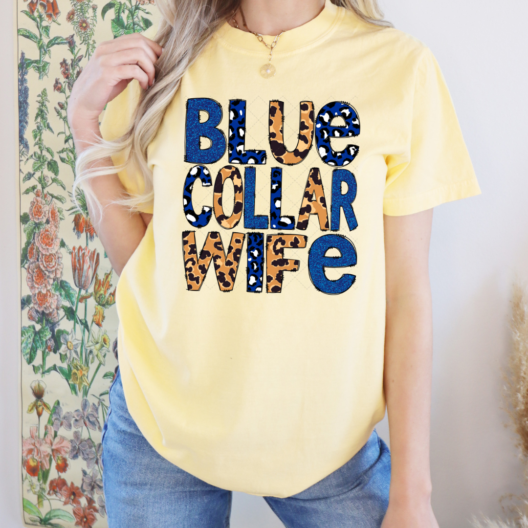 Blue Collar Wife Leopard Transfer