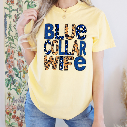 Blue Collar Wife Leopard Transfer