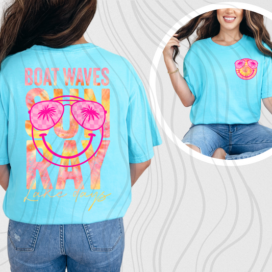 Boat Waves Smile Transfer ** TWO PART* SOLD SEPARATELY**