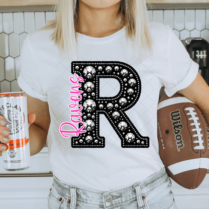 Ravens Black Rhinestone Transfer