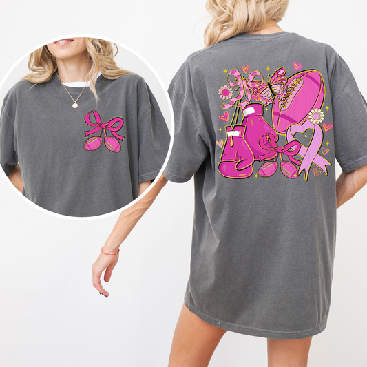 Breast Cancer Football Collage Transfer