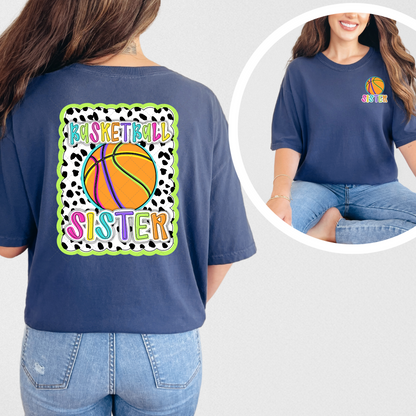 Bright Dotty Basketball Sister Transfer ** TWO PART* SOLD SEPARATELY**