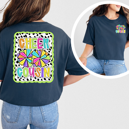 Bright Dotty Cheer Cousin Transfer ** TWO PART* SOLD SEPARATELY**