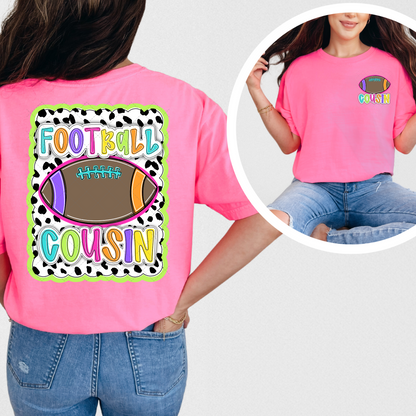 Bright Dotty Football Cousin Transfer ** TWO PART* SOLD SEPARATELY**