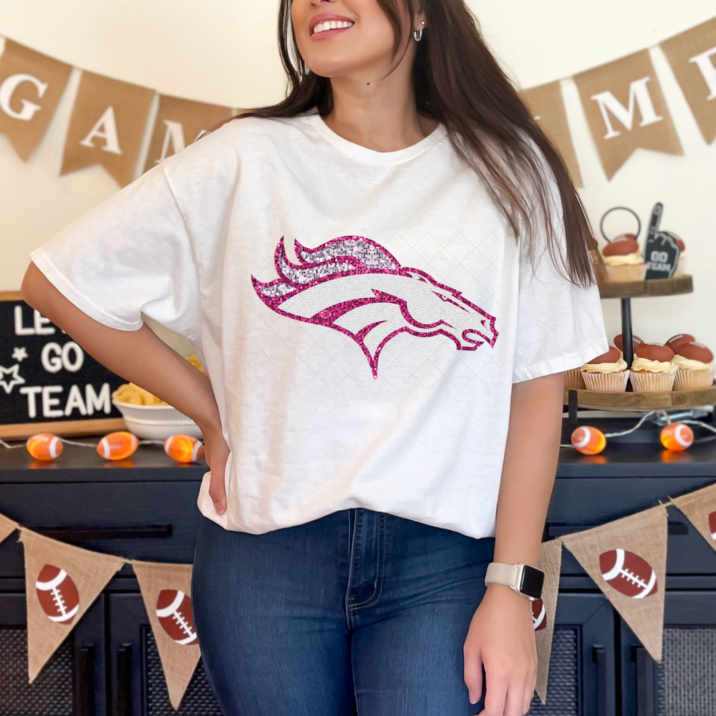 Broncos Pink Transfer