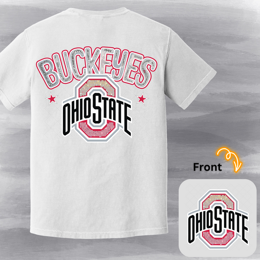 OH State Buckeyes Rhinestone Transfer ** TWO PART* SOLD SEPARATELY**