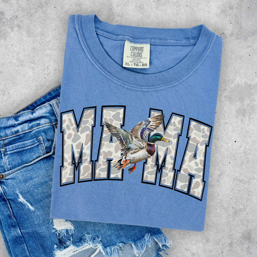 Camo Duck Mama Transfer