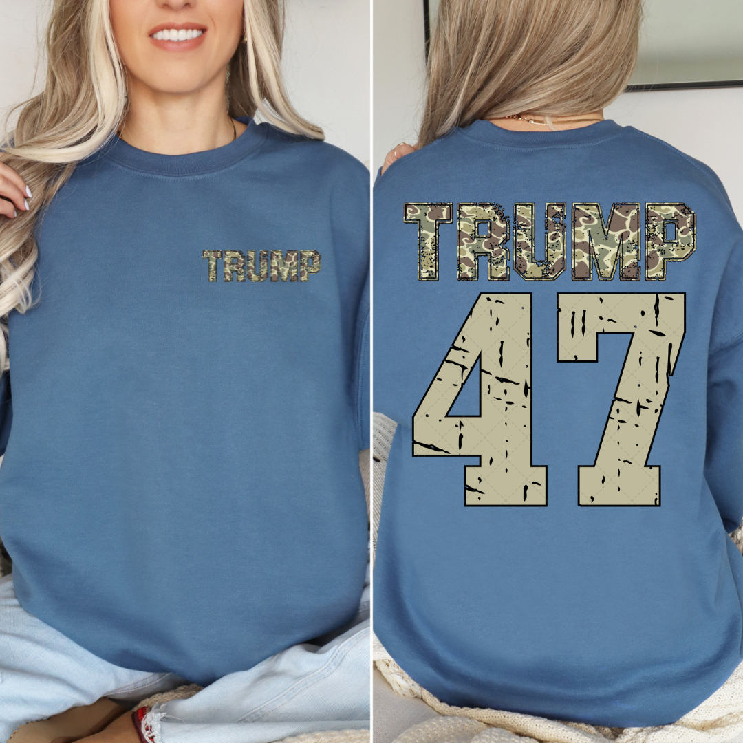 Camo Trump 47 Transfer ** TWO PART* SOLD SEPARATELY**