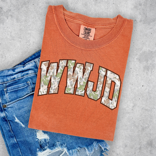 Camo WWJD Transfer