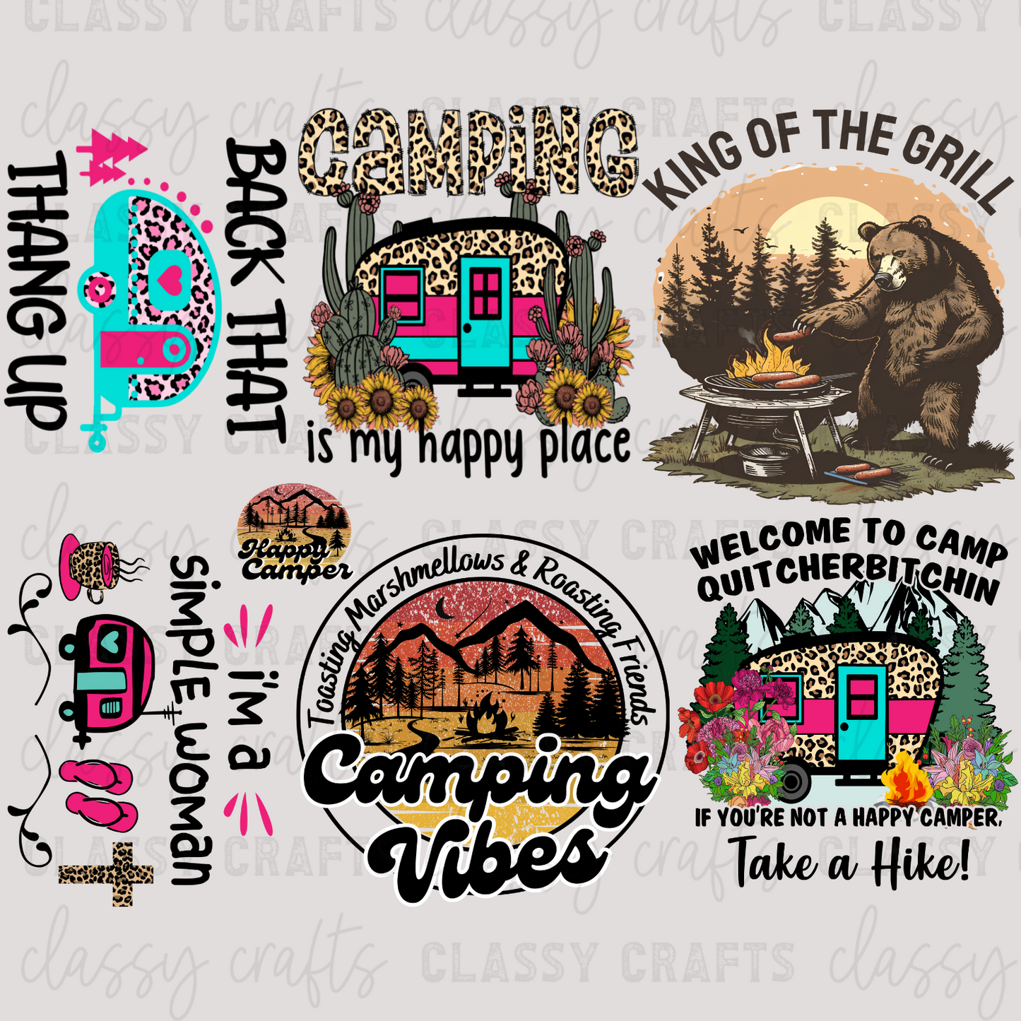 Camping - 30x24 - PREMADE GANG SHEET