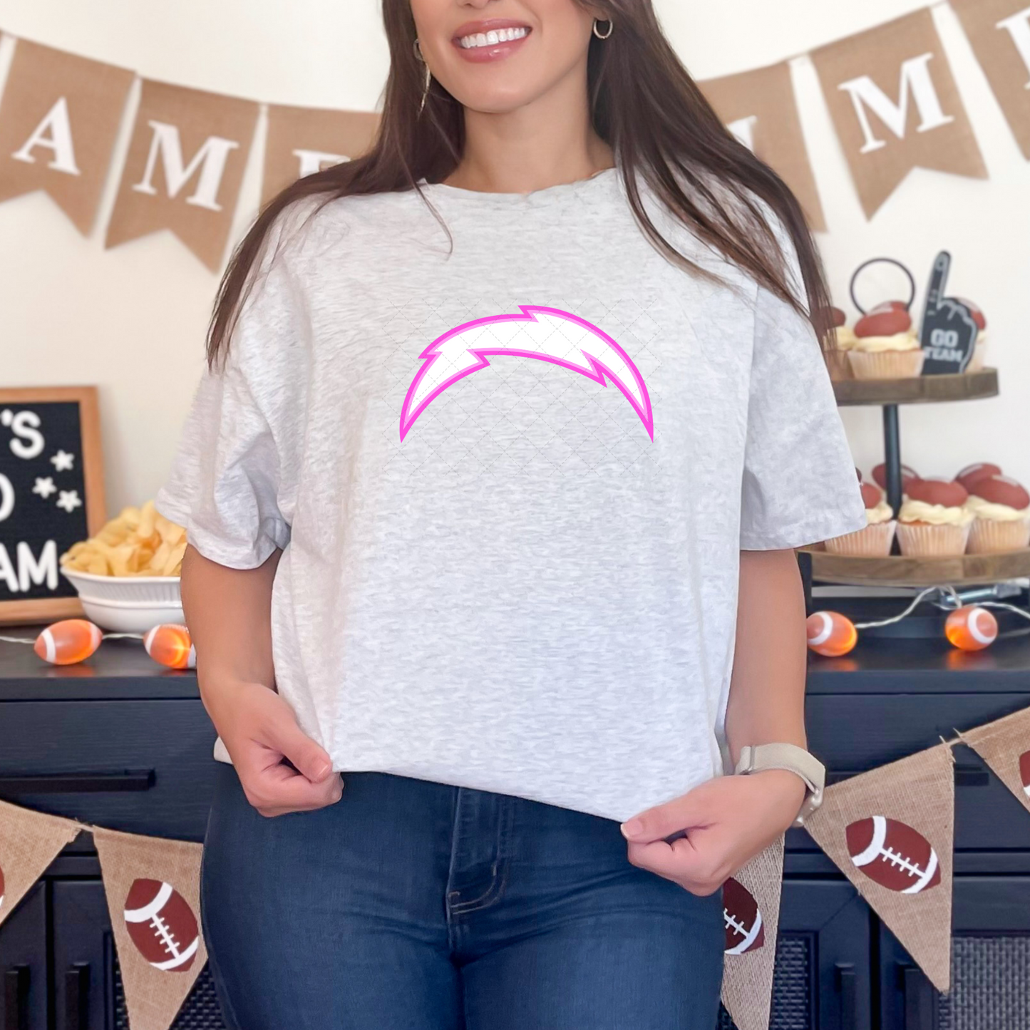 Chargers Pink Transfer