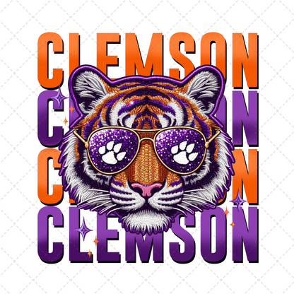 SC Clemson Purple&Orange Transfer