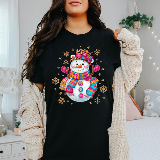 Colorful Snowman Transfer