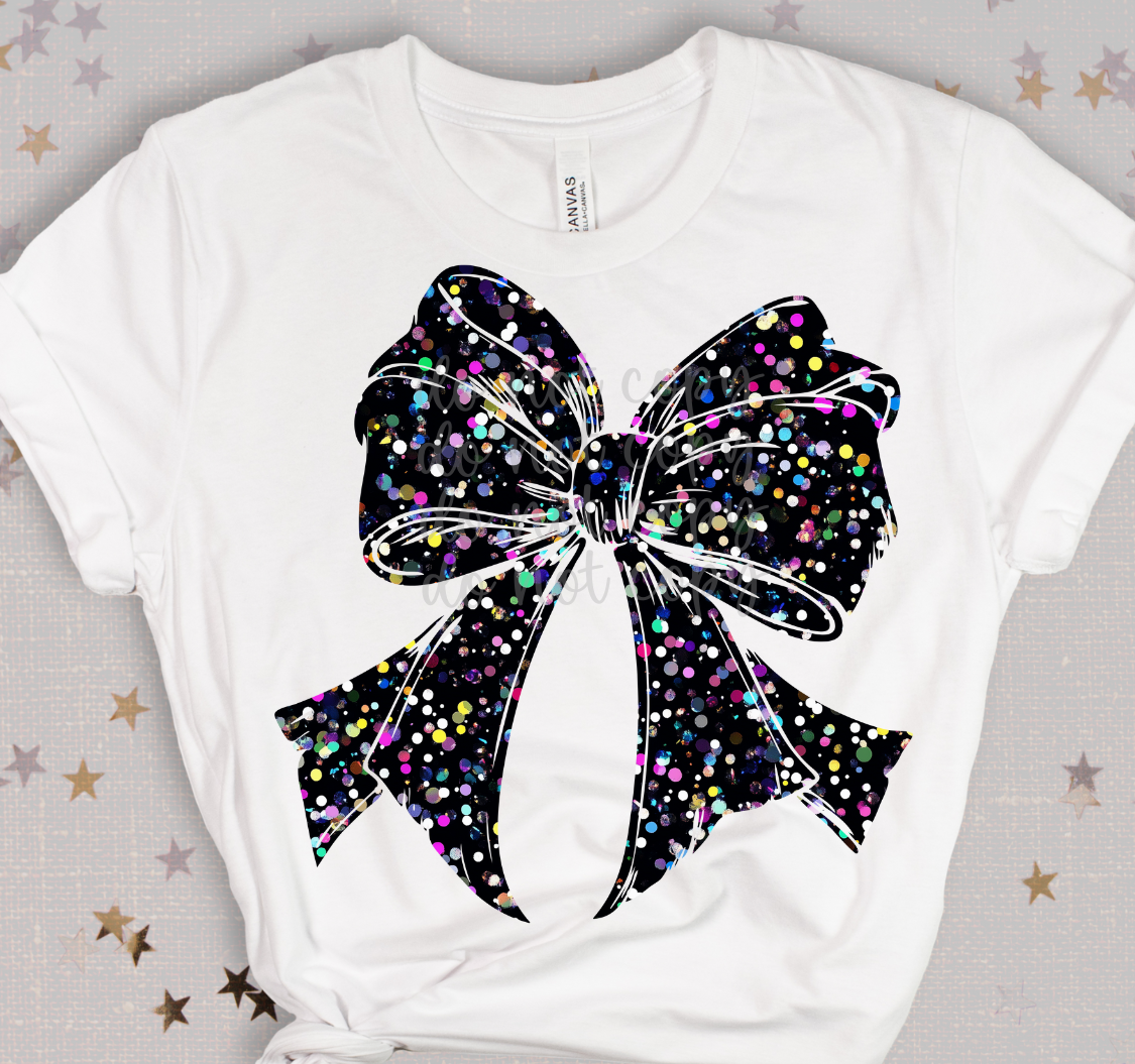 Confetti Bow Transfer