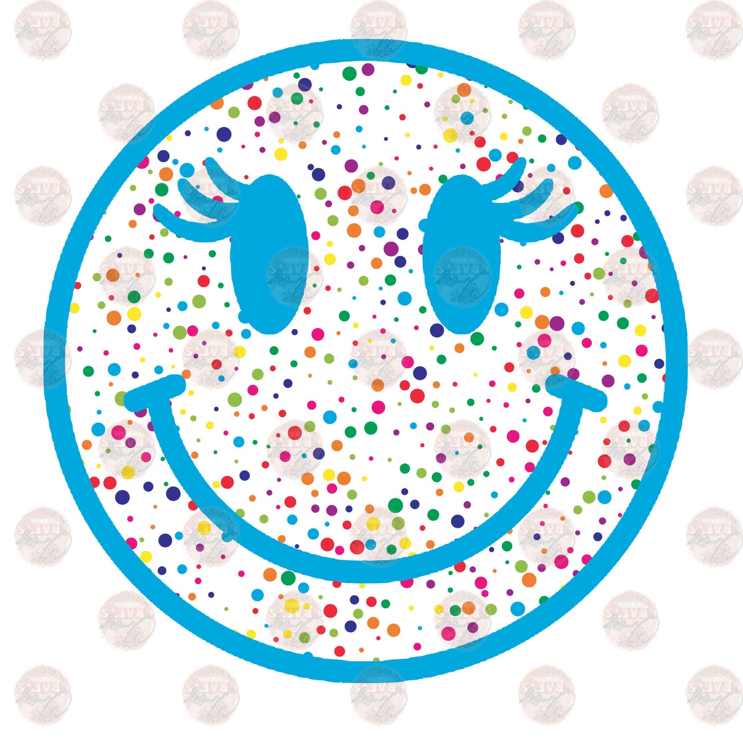 Confetti Smiley Transfer