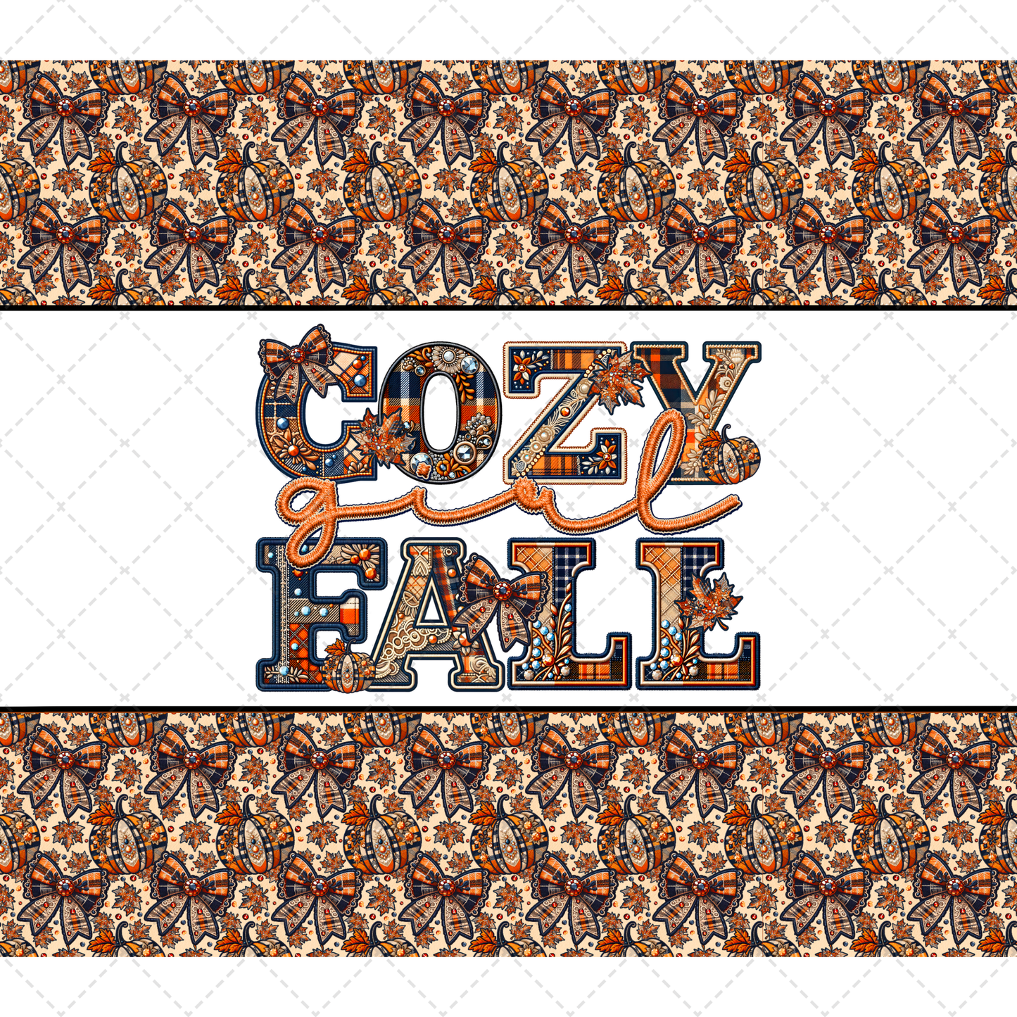 Cozy Girl Fall Tumbler Wrap - Sublimation Transfer