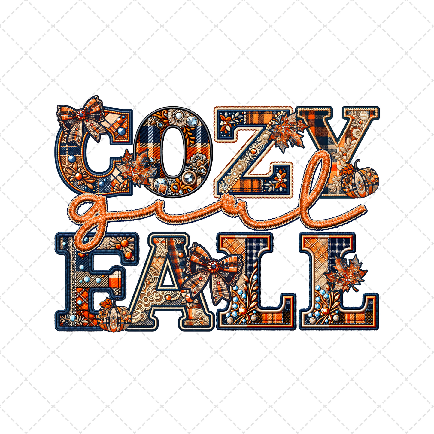 Cozy Girl Fall Transfer ** TWO PART* SOLD SEPARATELY**