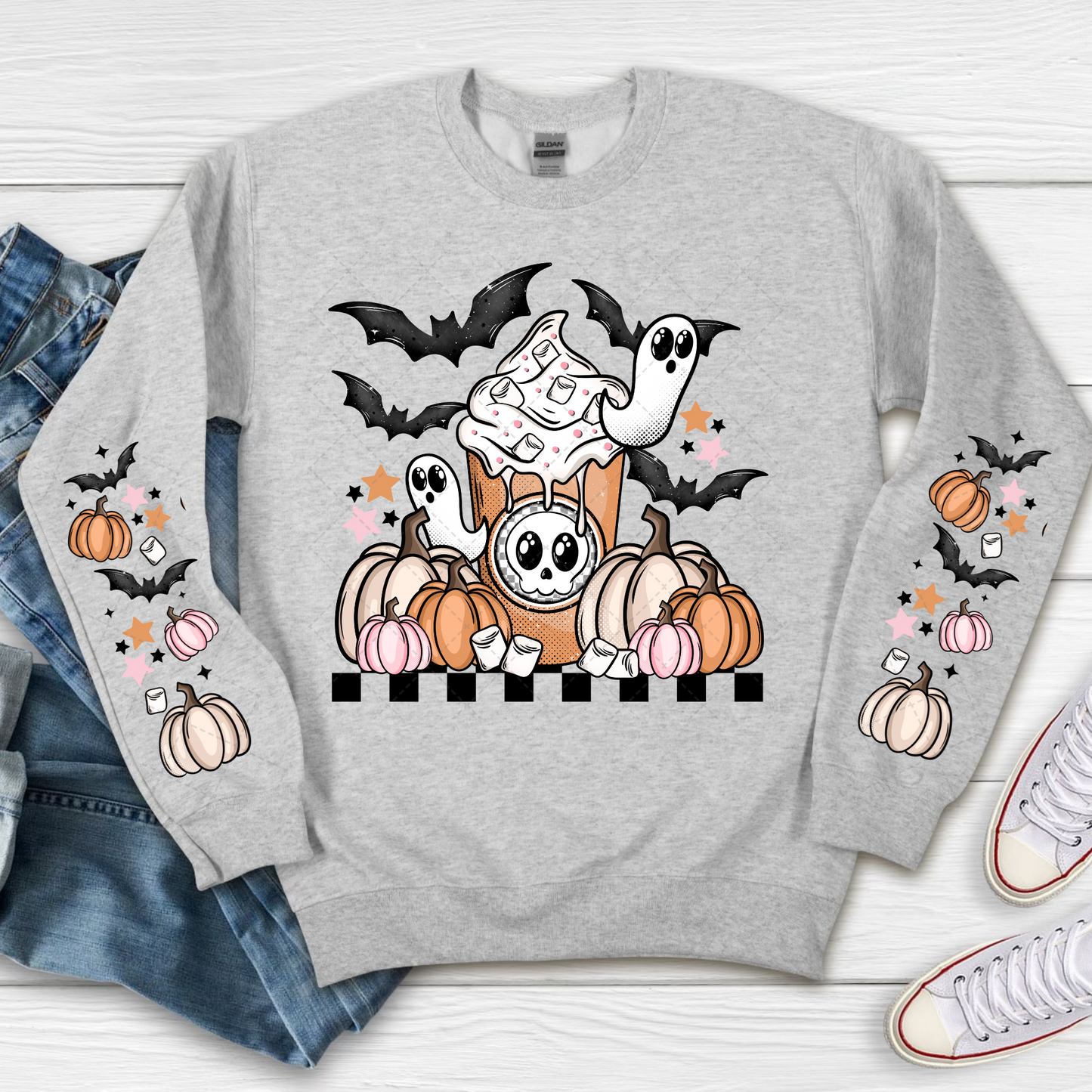 Cute Spooky Coffee ** TWO PART* SOLD SEPARATELY** Transfer