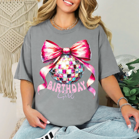 Disco Ball Birthday Girl Transfer