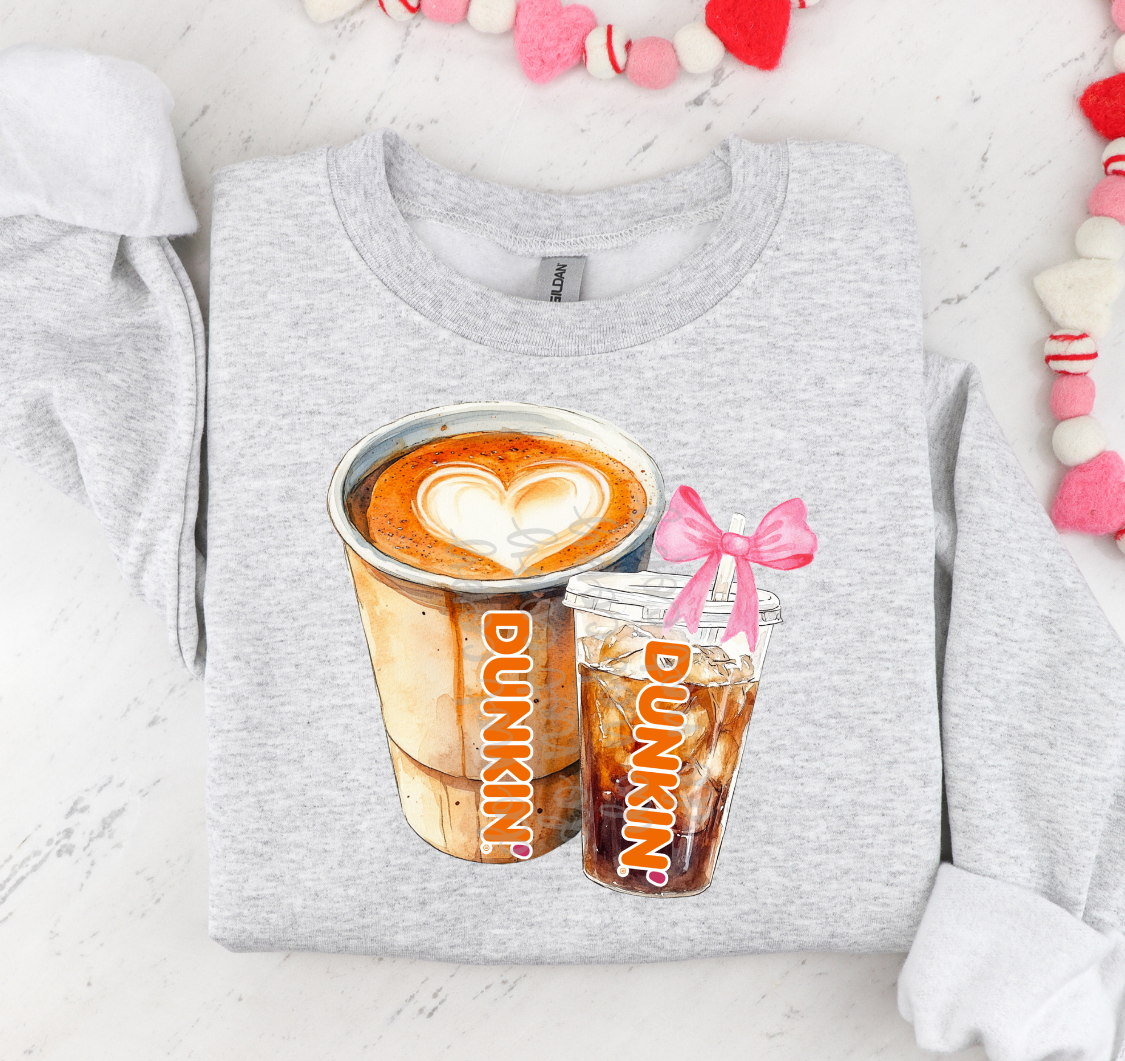 DD Coffee With Bow Transfer