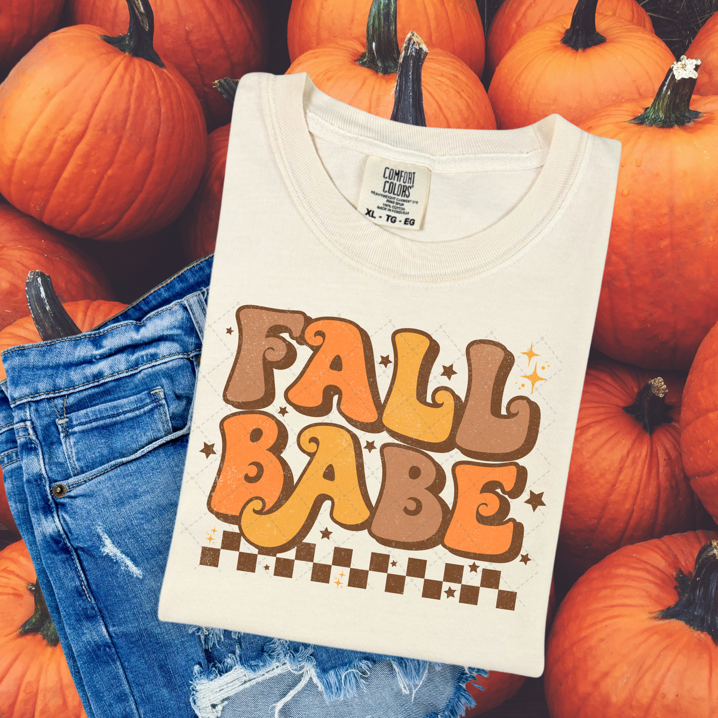 Retro Fall Babe Transfer