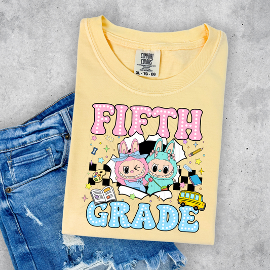 Fifth Grade Checkered Labubu Transfer