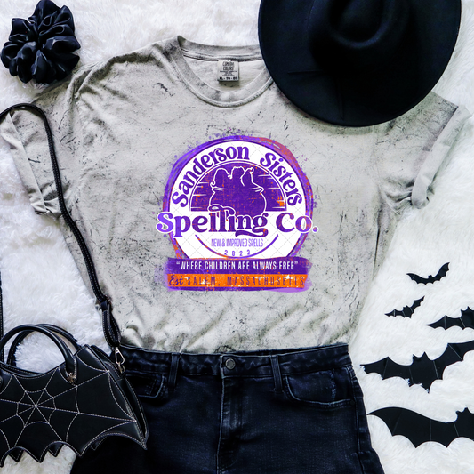 Witch Sisters Spelling Co Purple Transfer