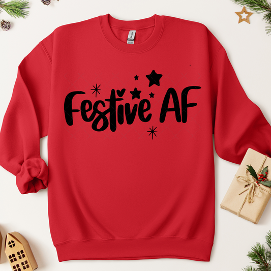 Festive AF Black Transfer