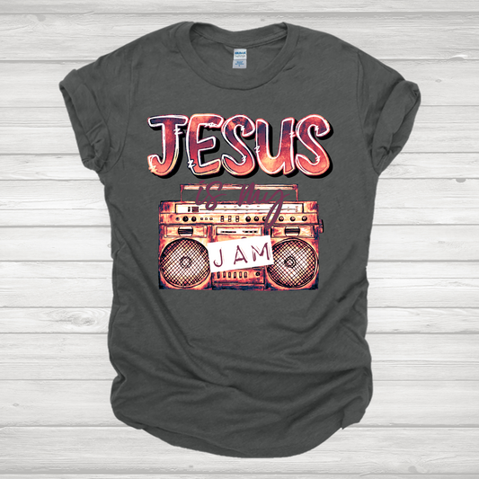 Jesus Is My Jam Peach & Pink Transfer