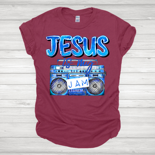 Jesus Is My Jam Blue Transfer