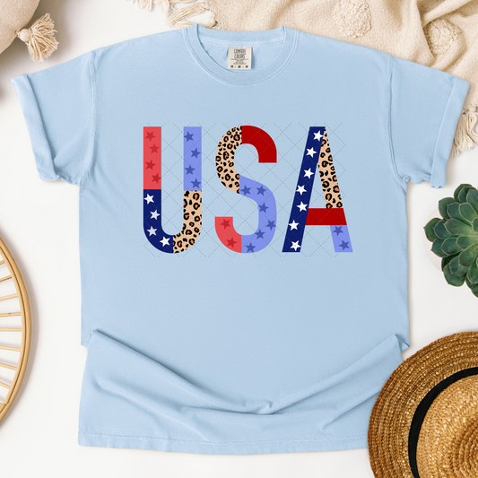 Hand Dyed USA Transfer