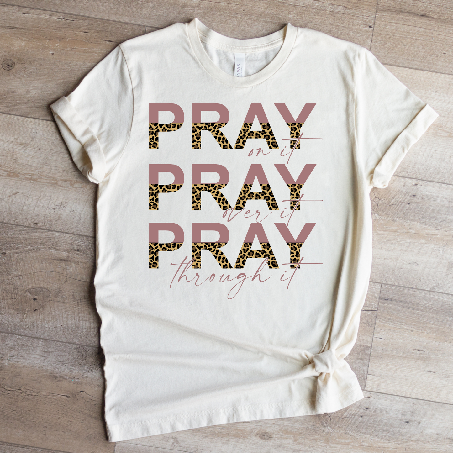 Pray On It Mauve Cheetah Transfer