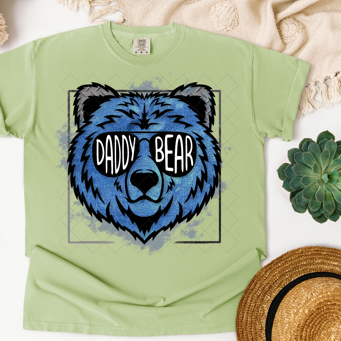 Daddy Bear Blue Transfer