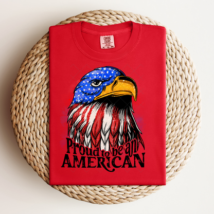 Proud To Be An American Eagle Distressed Transfer